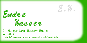 endre wasser business card